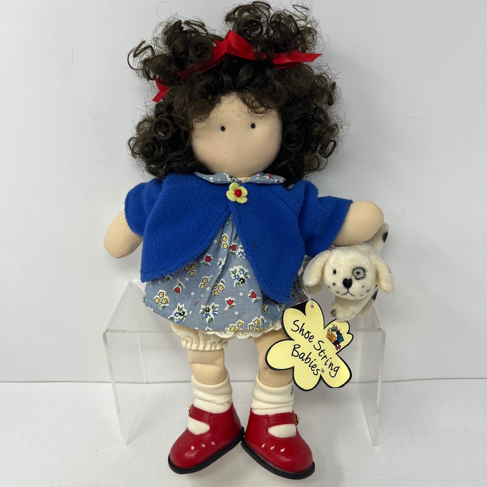 Shoe String Babies Mollie Plush Doll‎ w/ Puppy Play Toy Kids Ladie and friends